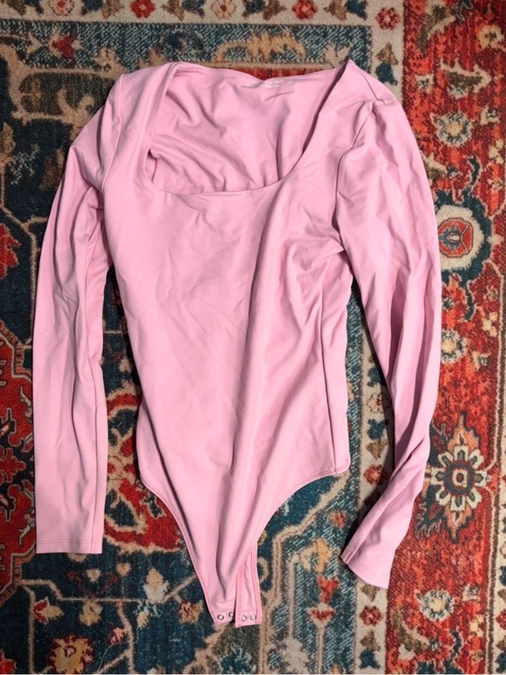 Abercrombie & Fitch Lilac Pink Long Sleeve Bodysuit